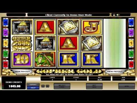 Free Gopher Gold slot machine by Microgaming gameplay ★ SlotsUp