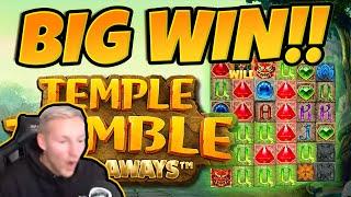 Huge Win! Temple Tumble BIG WIN - Epic Win on Online slots from CasinoDaddy LIVE Stream