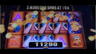 MONTEZUMA - WMS Slot Machine Bonus Big Win!
