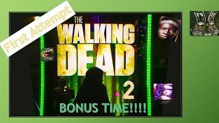 •First Attempt• • 2c Walking Dead 2 • - Slot Machine Bonus w/re-triggers
