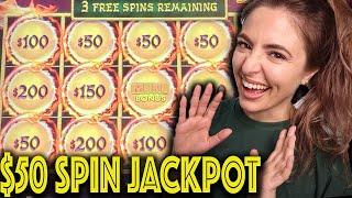 I BET $50 on Dragon Link Slot Machine & Won a JACKPOT HANDPAY!