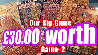 Our Main Big Game..today its £30,00 worth Scratchcards..mmmmmmMMM