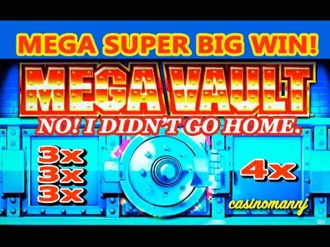 MEGA VAULT SLOT *MEGA SUPER BIG WIN** -NO! I DIDN'T GO HOME. - Slot Machine Bonus