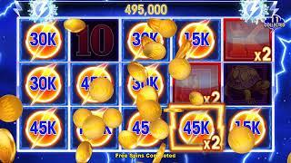 DRAGON'S GOLD Video Slot Casino Game with a LIGHTNING STORM BONUS