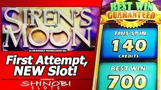 Siren's Moon Slot - First Attempt, Live Play/Free Spins Bonus, Best Win Guaranteed