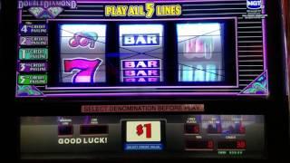 DOUBLE DIAMOND  Slot Machines  •LIVE PLAY• 100$