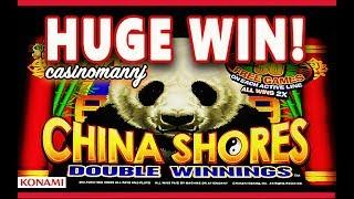 **HUGE WIN** - CHINA SHORES SLOT - FULL SCREEN! - SUPER AWESOME WINS! - Slot Machine Bonus