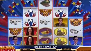 WONDER WOMAN Video Slot Casino Game with a "BIG WIN" FREE SPIN BONUS