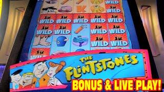 The Flintstones NEW SLOT MACHINE Bonus&Live Play!