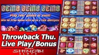 Gems Gems Gems Slot - TBT Live Play, Free Spins and Nice Line Hits