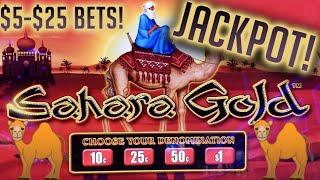 BIG JACKPOT on Sahara Gold Lightning Link High Limit Slot Machine