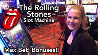 Rolling Stones Slot Machine*Max Bet*Bonus! Almost Perfect Picking!