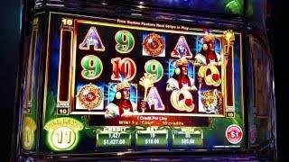 BIG WIN $10 bet Ainsworth Dollar Chief Free Spins Bonus High Limit 1 of 2