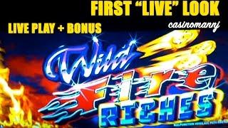 WILD FIRE RICHES SLOT - First "LIVE" Look - Slot Machine Bonus