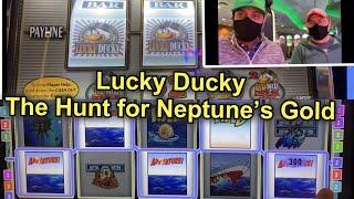 VGT LUCKY DUCK & THE HUNT FOR NEPTUNE'S GOLD SLOTS LIVE PLAY AT RIVER SPIRIT CASINO TULSA OK !!!