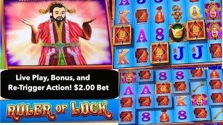 Ruler Of Luck - Live Play , Free Spin Bonus & Re-triggers! $2.00 Bet