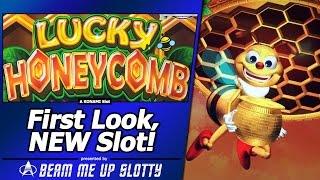 Lucky Honeycomb Slot - First Look at New Dragon's Law clone by Konami