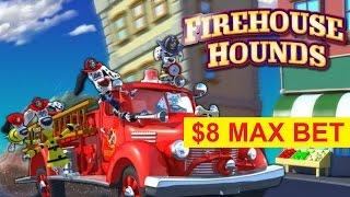 Firehouse Hounds Slot - $8 Max Bet - Live Play Bonus!