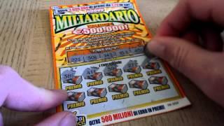 NEW! ITALIAN LOTTERY $500,000 EURO SCRATCHCARD "MILIARDARIO" GET YOUR FREE SHOT TO WIN $2 MIL!