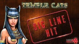 BIG WIN ON TEMPLE CATS SLOT (ENDORPHINA) - 5€ BET!