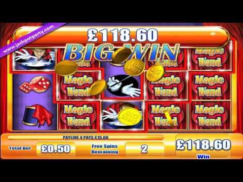 £162.10 MEGA BIG WIN (324 X STAKE) MAGIC WAND™  BIG WIN ONLINE SLOTS AT JACKPOT PARTY CASINO