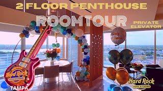 ROOM TOUR OF 2 STORY PENTHOUSE SUITE #21602  - SEMINOLE HARD ROCK HOTEL TAMPA, FL