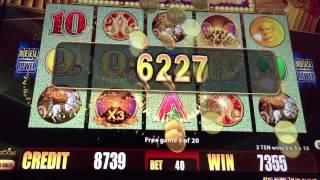 BIG WIN!! LOW BET!! Pompeii Deluxe Slot Machine Bonus!!