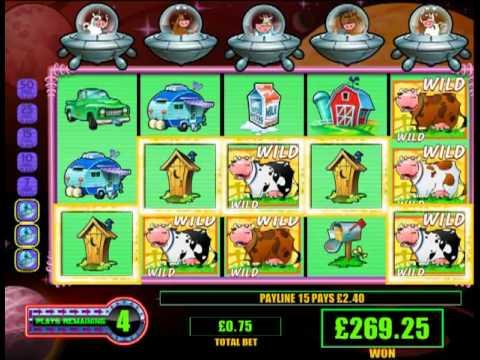 £275.85 MEGA BIG WIN (367 X STAKE) INVADERS FROM THE PLANET MOOLAH ™ AT JACKPOT PARTY
