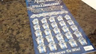 FULL BOOK OF SCRATCHCARDS $2 MILLION MERRY MILLIONAIRE ILLINOIS LOTTERY SCRATCH OFFS PART 7!