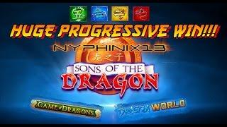 •NEW DELIVERY• WMS - Sons of the Dragon Slot Bonus & Progressives HUGE WIN
