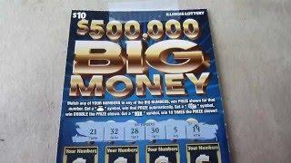 $500,000 - Big Money - Illinois Instant Lottery Scratchcard Video