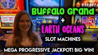 BIG WIN! Mega Progressive Jackpot WON! Earth Oceans Slot Machine! BONUS!
