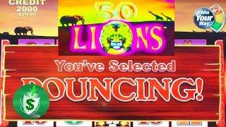 50 Lions slot machine, Pouncing option