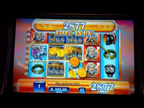 Zeus Slot Machine JACKPOT Video! $45 Max Bet Bonus Round!  BIG WIN of $3795