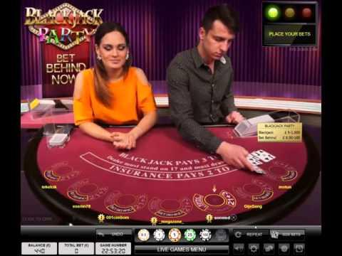 Evolution Gaming Live Dealer Blackjack Party Table Session