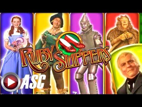RUBY SLIPPERS • ALL OF DOROTHY'S FRIENDS! •  WMS - BIG WIN! Slot Machine Bonus (All 4 Characters)