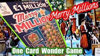 ... Merry Millions..... One Card Wonder Game