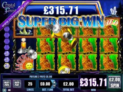 £616.40 MEGA BIG WIN (308:1) ON CRYSTAL FOREST™ AT JACKPOT PARTY™