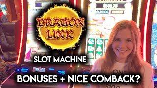 Dragon Link Slot Machine! Bonuses + Hold and Spins!! Can I come all the way back?