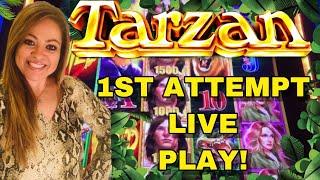 •TARZAN GRAND $5 MAX BET! LIVE PLAY FREE GAMES! 1ST ATTEMPT! •