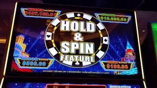 HIGH LIMIT Lightning Link $100k progressive  Hold and Spin bonus free spins BIG WIN  pokie