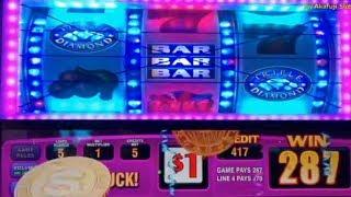 Fun !! Triple Double Diamond free Games Bonus - 5 Lines $1 Slot @ San Manuel Casino