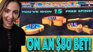 $80/SPIN MEGA HANDPAY JACKPOT on CLEOPATRA 2 in Las Vegas!