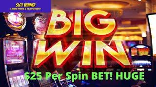 $25 per Spin Bet!! GIANT BONUSES Giant Wins - Lightning Link Slot - Help the channel and subscribe