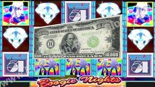 $10,000 Thousand Dollar Bonus Win on $1 Boogie Night Funky Disco High Limit Slot Handpay IGT Jackpot