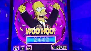 WIFE "NEWLY" DISCOVERS THE SIMPSONS SLOT MACHINE!