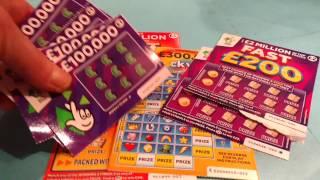 Scratchcards...LUCKY LINES...FAST 200...MILLIONAIRE 7's...FAST 500...etc