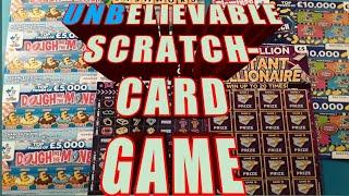 UNBELIEVABLE..Scratchcard Game..Instant Millionaire..Hidden Tresure.Scrabble.Cash Bolt.£50