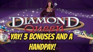 HANDPAY! I'M ON FIRE WITH DIAMOND QUEEN SLOT MACHINE