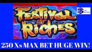 FESTIVAL OF RICHES 250X MAX BET BIG WIN!!!